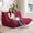 Burgundy, variant on Oversized Bean Bag Chair 2-Seater Bean Bag Sofa Teddy Fabric Caterpillar Sofa, Fireside Beanbags Comfy Chair for Living Room, Bedroom, Game Room, Purple