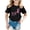 Black, variant on SOFTCCLO Girls Tshirts Short Sleeve Crewneck Graphic Tees Cancer Awareness Print Casual Supportive Kids T Shirts Size 5-6Y