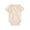 Beige, variant on GobdXE Ribbed Short Sleeve Baby Solid Bodysuit Soft Cotton Snap Crotch Basic Onesie Size:18-24 Months
