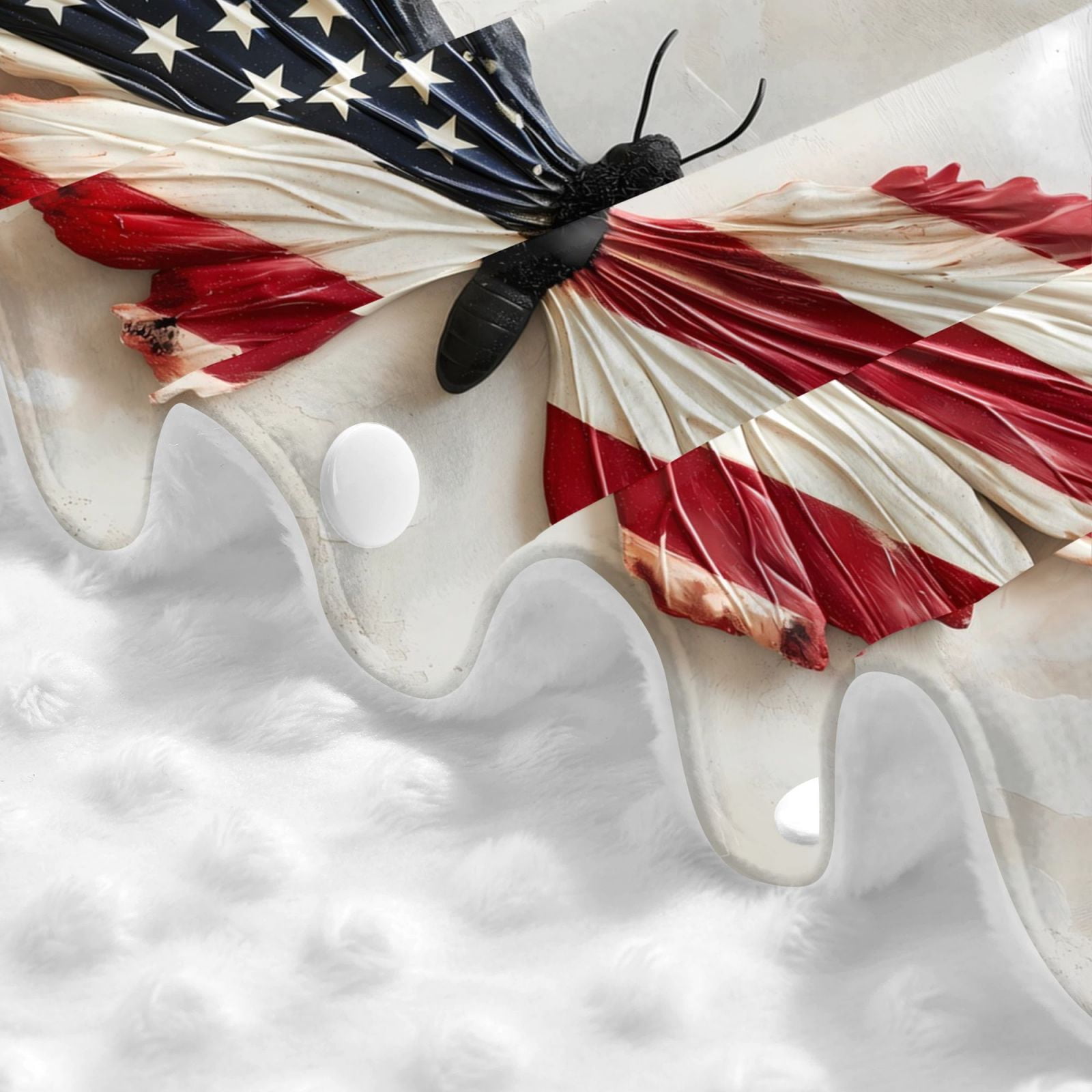 Car Seat Cover Baby - American Flag Butterfly Wall Breathable Infant Car Seat Cover for Baby Carseat, Lightweight Comfort Baby Essentials Must Haves Newborn Stuff for Girl Boy