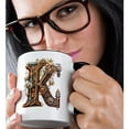 thumbnail image 2 of 3drose, Steampunk Monogram Initial K, 15oz Two-tone Black Mug, 2 of 6
