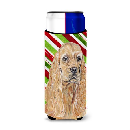 

Cocker Spaniel Candy Cane Christmas Ultra Beverage Insulators for slim cans
