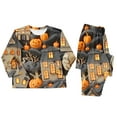 thumbnail image 5 of AGWOLF Matching Halloween Pjs for Family Halloween Pajamas Matching Sets Soft Long Sleeve Shirts and Elastic Waist Pants Sleepwear 2 Piece Outfits for Holiday Dad L, 5 of 7