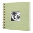 thumbnail image 2 of 8x8 Inch DIY Scrapbook Album, 20 Sheets Pages Linen Hardcover Memory Book with 3.1” Custom Window & 3 Photo Corner Stickers, Lay-Flat Photo Keepsake for Wedding Baby Christmas Gifts, Sage Green, 2 of 5