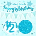 thumbnail image 3 of PEOVLVN Half Birthday Decorations - 1/2 KKS1&nbsp;Birthday Banner, Cake Topper, Triangle Flag Banner for 6 Months Baby Shower (Blue), 3 of 3