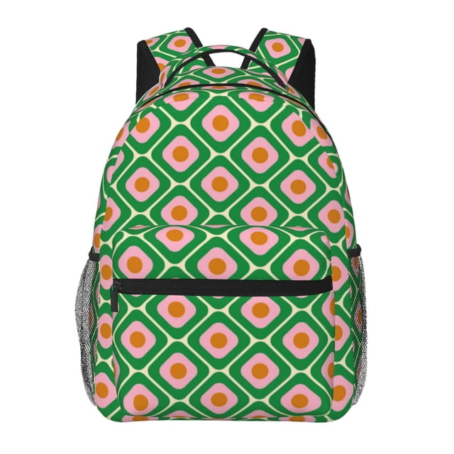 Disketp 60s and 70s Style Mochila Estampada para Hombre y Mujer – Mochila Ligera Clásica con Múltiples Bolsillos para Universidad, Trabajo y Viajes-One Size