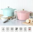 thumbnail image 4 of Martha Stewart Gatwick 7 QT Enameled Cast Iron Dutch Oven - Pink, 4 of 7