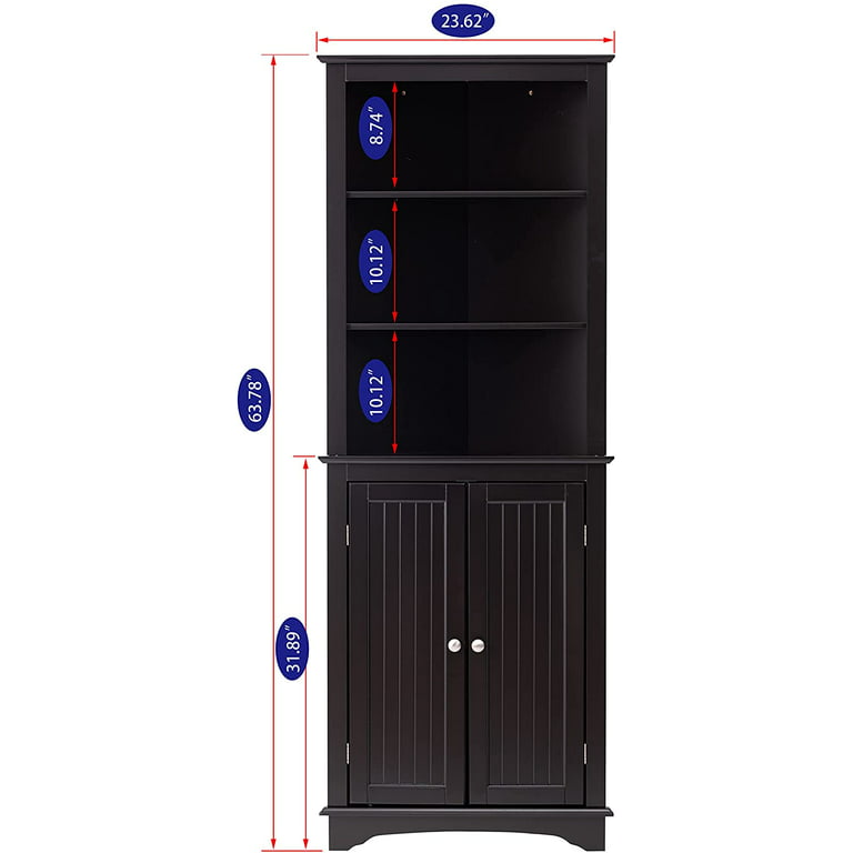 Spirich Home Bathroom Freestanding Storage Cabinet with Two Tier