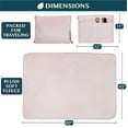 thumbnail image 6 of PAVILIA Travel Blanket Pillow, Soft Airplane Blanket 2-IN-1 Combo Set, Plane Blanket Compact Packable, Flight Essentials Car Pillow, Travelers Gifts Accessories, Luggage Backpack Strap, 60x43 Pink, 6 of 8