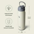 thumbnail image 5 of BOTTLE BOTTLE 24 oz sports water bottle stainless steel insulated water bottle with straw and pills holder (gray), 5 of 7