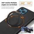 thumbnail image 2 of ELEHOLD Case for iPhone 12 Pro Max,  Magnetic Leather Case with 360°Rotatable Ring Stand [Compatible with MagSafe] Phone Case,Black, 2 of 6