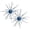 2 Blue, variant on 4Pc Dice Bait, Fuzzy Baits for Bass Fishing, Floating TPR Swimbait with Reflective Stars,Tentacle Creature Lure, Sea Urchin Bait Soft Plastic Baits, Wacky/Neko Rig and Finesse, Slow Sinking