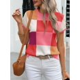 thumbnail image 4 of Jersey Saodimallsu de manga corta para mujer, color block, 4 of 6