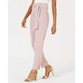 thumbnail image 3 of Leyden Womens Reggie Tie Casual Trouser Pants, Pink, X-Small, 3 of 5