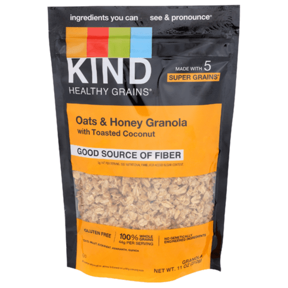 Kind Oats & Honey Clusters With Toasted Coconut 11 oz - Pack of 2