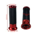 thumbnail image 3 of Motorcycles Hand Grips Non-Slip Handgrips Handlebar Grips Black/Red Aluminum Rubber, 1 Pair, 3 of 8