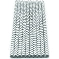 thumbnail image 2 of Pack of 900 Gray Chevron Biodegradable 4-Ply Paper Drinking Straws (Compostable, Non-toxic, BPA-free), 2 of 3