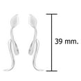 thumbnail image 5 of Slithering Coiled Snake Statement Sterling Silver Post Stud Earrings, 5 of 5