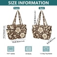 thumbnail image 4 of FORMRS Tote Bag for Women Quilted Large Capacity Travel Work Carry On Shoulder Handbag, Brown Floral, 4 of 7