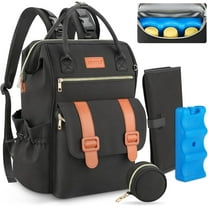Diaper Bag Tote with Ice Pack, Large Capacity & Waterproof Diaper Bag Backpack for Moms Dads, Insulated Baby Tote Bag with Changing Pad, Stroller Straps & Pacifier Case,