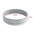 thumbnail image 5 of Yoneston Galvanized Raised Garden Beds Kit 47.24" x 11.4" Tall Round Outdoor Metal Garden Beds Galvanized Planter Box for Vegetables Flowers Herbs, Silver, 5 of 6