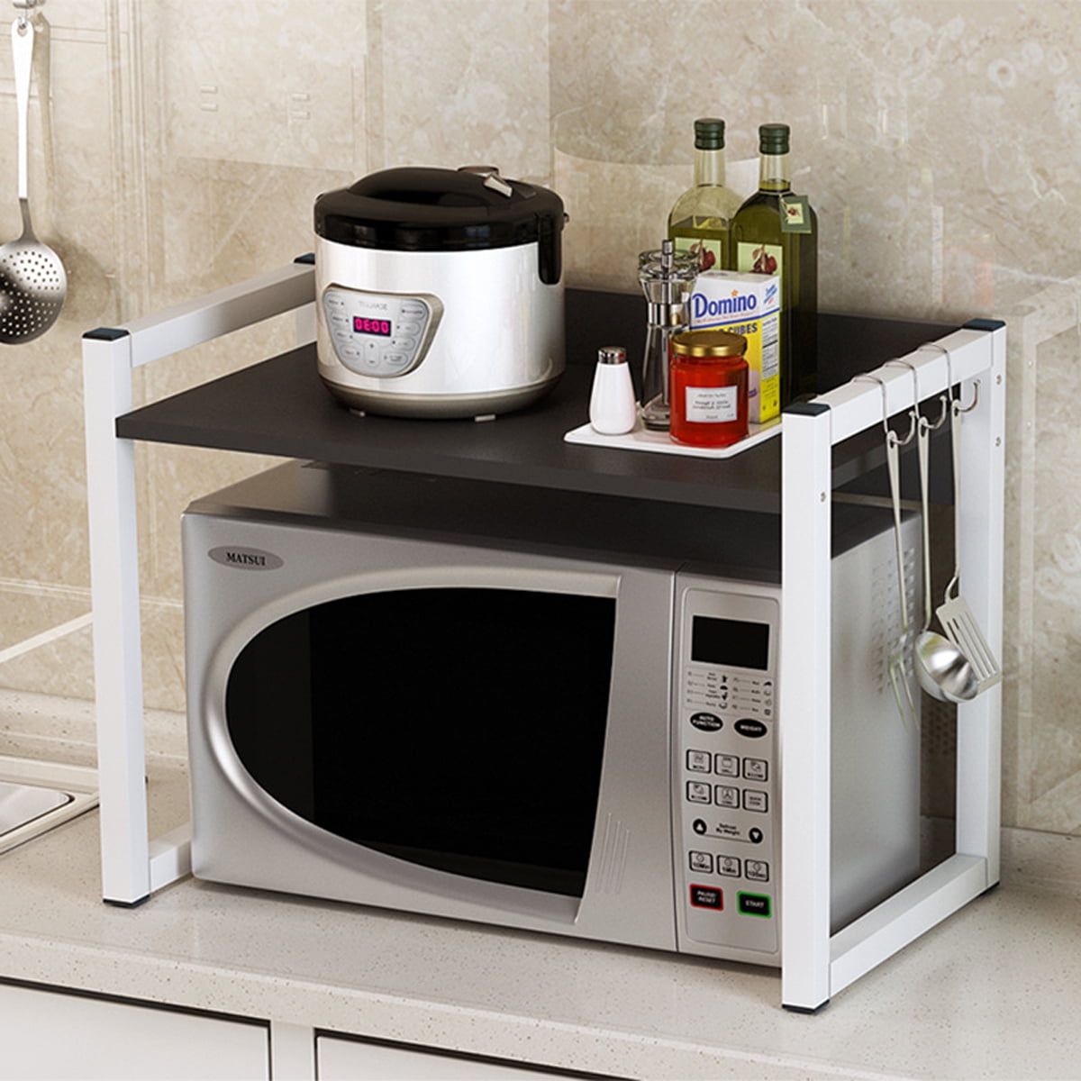 Microwave Oven Rack, Microwave Shelf Stand Shelf Kitchen Counter Shelf ...
