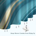 thumbnail image 6 of Blue Gold Marble Pattern Shower Curtain 84"x72" ,Bathroom Decorative Shower Curtains Set with 12 Hooks,Modern Waterproof Washable Shower Curtain, 6 of 6