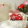 thumbnail image 4 of Valentines Day Lumbar Pillow Cover 12x20 Inch Be Mine Red Truck Love Hearts Lip Decorations Valentine Farmhouse Home Decor Throw Pillows Cushion Case for Sofa Couch Bedroom, 4 of 6