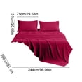 thumbnail image 3 of Apmemiss Clearance Solid-color Brushed Bed Sheet Set - Three-piece Bedding Set, 3 of 6