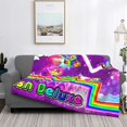 thumbnail image 5 of Lsque Geometry Dash Print Flannel Throw Blanket, Ultra-soft Blanket for Bed, Couch, Car, Hypoallergenic Anti-pilling blanket-60"x50", 5 of 8