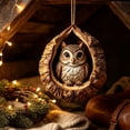 thumbnail image 4 of Woodland Animal Shell Ornaments 2026, Owl Perched Christmas Ornament, 3D Resin Hanging Decorations for Xmas Tree, Year-Round Forest Display and Holiday Keepsake, 4 of 6