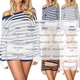 thumbnail image 3 of Women Striped Sweater Outfits Long Sleeve Sweater and Shorts 2 Piece Fall Matching Set Loungewear Pink L(L), 3 of 5