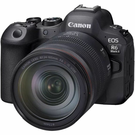 Canon EOS R6 Mark II Mirrorless Camera with RF 24-105mm f/4 L IS USM Lens, Black