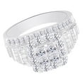 thumbnail image 2 of AFFY Multi Shape White Natural Diamond Square Cluster Ring In 10k White Gold (2.00 cttw) Ring Size-7, 2 of 2