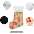 thumbnail image 3 of GZHJMY Strawberry Christmas Stocking, Personalized Large Candy Stocking Hanging Gift, Xmas Stockings Decoration for Family Holiday Party Ornaments Decor Fireplace, 3 of 7