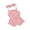 Pink, variant on Suealasg Baby Girl Outfit Newborn Girl Clothes Sleeveless Bow Romper + Ruffle Shorts + Headband Set 3Pcs Newborn Summer Clothing