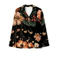 thumbnail image 4 of hxobax 2 Piece Womens Pajama Sets - PJ Set for Women Floral Printed Long Sleeve Sleepwear Notch Collar Button Blouse Tops and Pajamas Pants Sets Fall Matching Sets Loungewear,#08_Multicolor,X-Large, 4 of 4