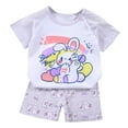 thumbnail image 2 of RTKFRFLM Toddler Boy Summer Shorts Set 2 Piece Summer And Girls Short Sleeved T Shirt Set And Girls Short Sleeved Shorts Clothes Set Outfits,Size 6-12 Months, 2 of 3
