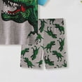 thumbnail image 3 of CAICJ98 Toddler Boys Pajamas Cotton Summer Pjs for Boy Jammies Dinosaur Train Sleepwear Short Sets Kids Clothes (Grey,7-8 Years), 3 of 4
