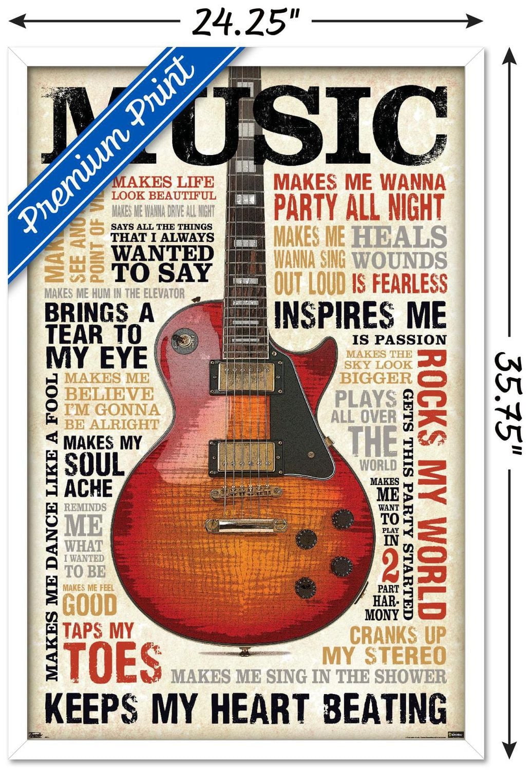 Music Inspires Me Wall Poster
