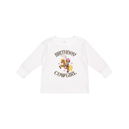 

Inktastic Birthday Cowgirl Gift Toddler Toddler Girl Long Sleeve T-Shirt