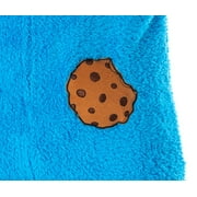 Sesame Street Adult Unisex Cookie Monster Costume Sherpa One-Piece Union Suit Pajama Onesie For Men And Women