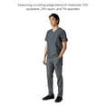 thumbnail image 3 of Members Only Men's Brighton V-Neck 3-Pocket Scrub Top With Double Chest Pocket - Graphite - L, 3 of 7