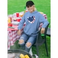 thumbnail image 2 of American Heart 4Th Of July Hoodie Women -Image by Shutterstock, Female 3X-Large, 2 of 4