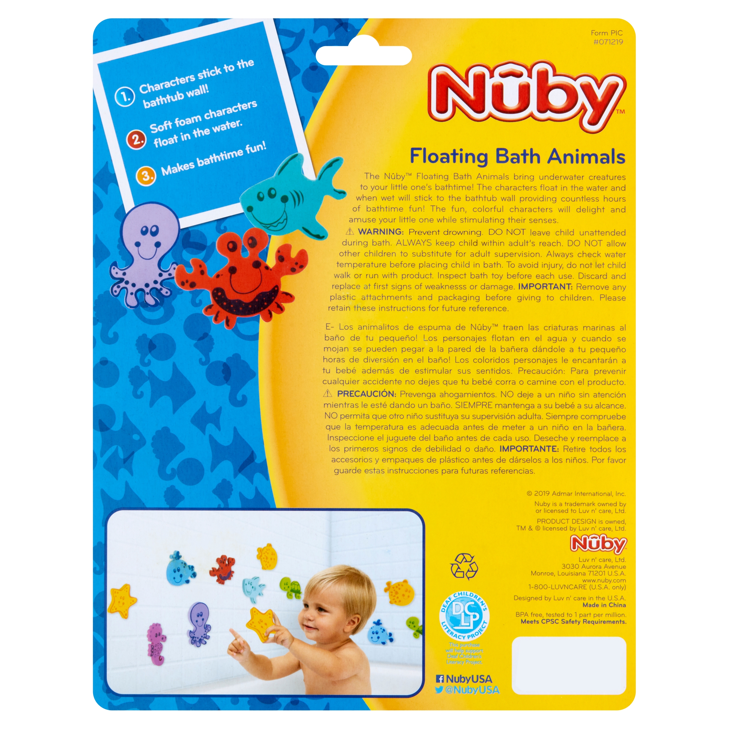 Nûby Floating Bath Animals, 3 years+, 16 count - image 3 of 5