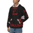 thumbnail image 3 of Kdxio Happy Halloween2 Print Men Hoodies Casual Hoodies for Men with Zip Pockets Full Zip Long Sleeve Sweatshirt Sports Hooded Jacket-Medium, 3 of 5