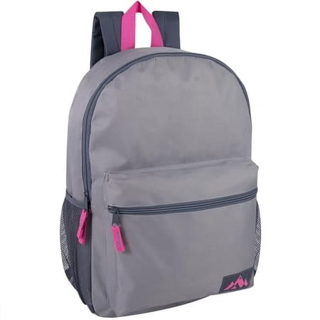 Trail maker 24 Pack Wholesale Backpacks for College, Adults, Sports 18 Inch Color Block Backpacks in Bulk
