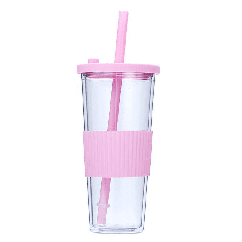 Youeon 4 Pack 24 Oz Reusable Boba Cups with Lids and Straw, Iced Coffee  Cups Glass Smoothie Cups, Bu…See more Youeon 4 Pack 24 Oz Reusable Boba  Cups