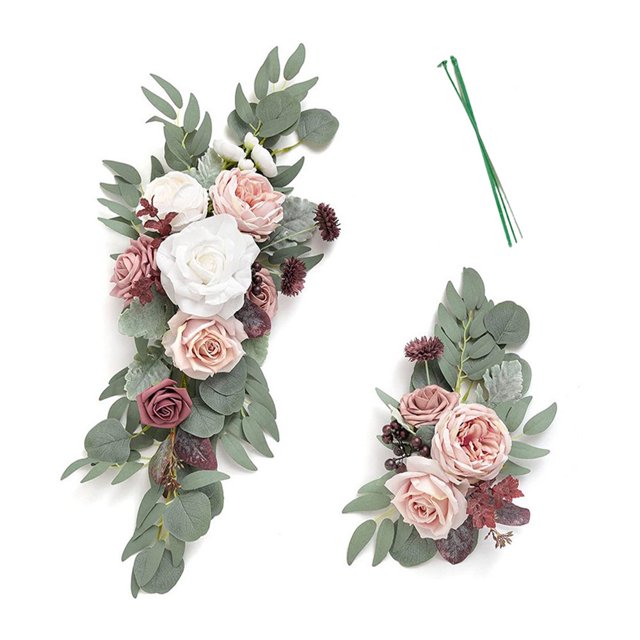 Artificial Flower Swag Set of 2 for Wedding Welcome Sign Floral Decoration