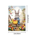 thumbnail image 4 of Amhnf Easter Bunny With Colorful Eggs In Basket Garden Flag For Home Outdoor Garden Yard Decor 12x18 inch, 4 of 5